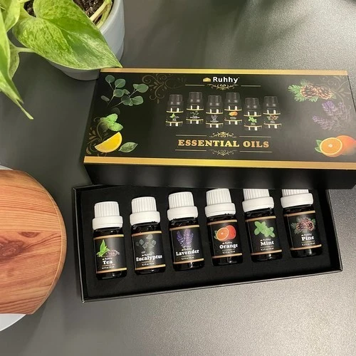 Ätherische Öle Set 6x10ml – Naturreine Aromatherapie Duftöle für Diffuser, Massage & Raumduft