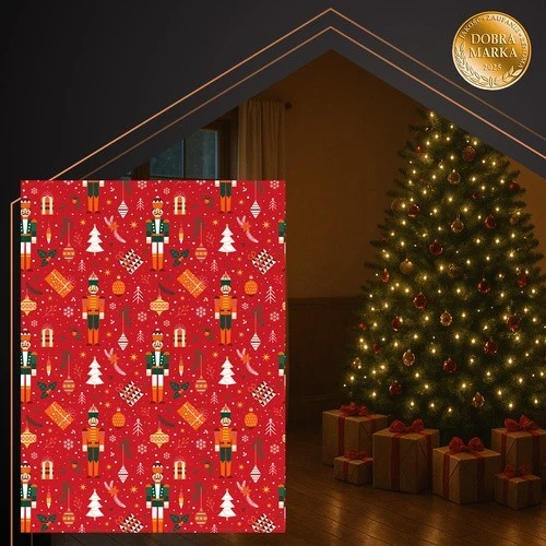 RUHHY Weihnachtsdecke 150x200 cm – Weiche Kuscheldecke in Rot, Doppelbett-Überwurf mit festlichem Motiv