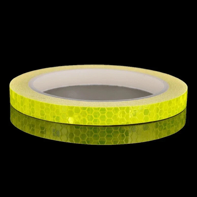 Reflektierendes Klebeband Gelb 8m x 1cm – Warnband für Fahrrad, Auto und Motorrad