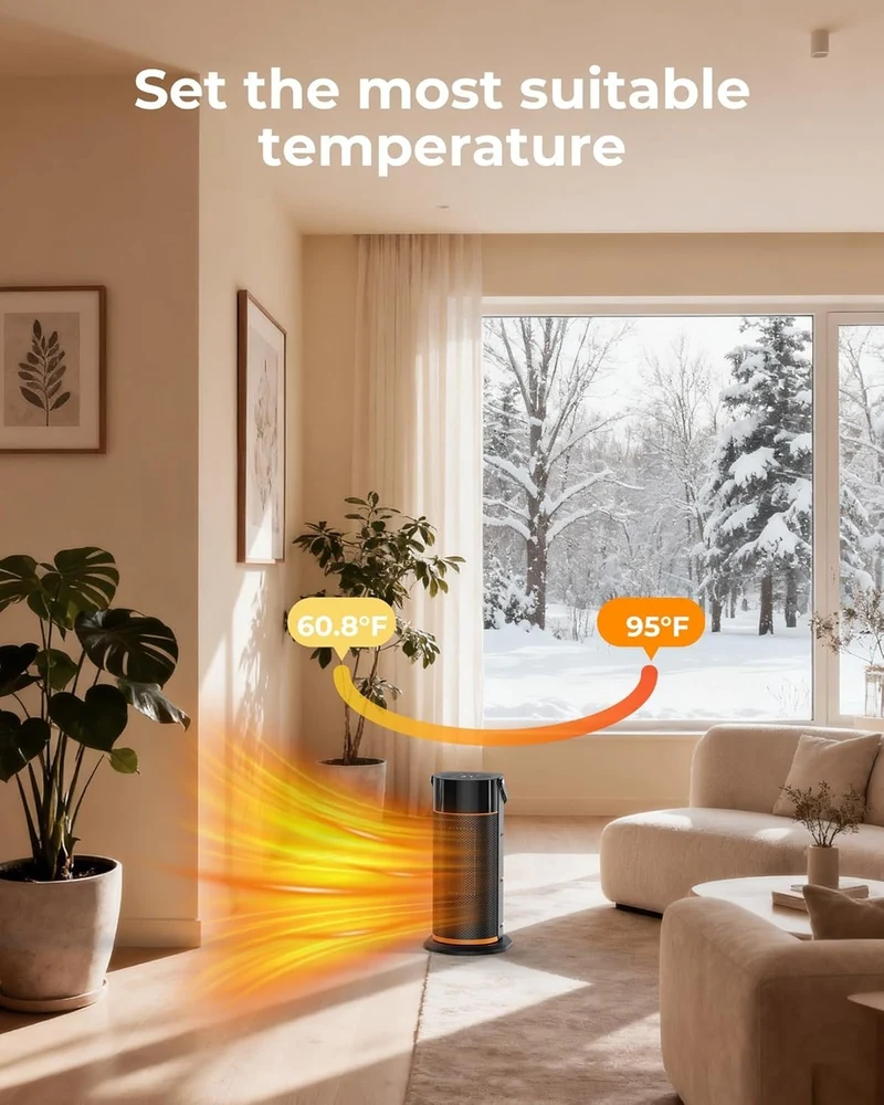 Funtider Heizlüfter 2000W Keramik ECO Timer Fernbedienung Oszillation 🔥