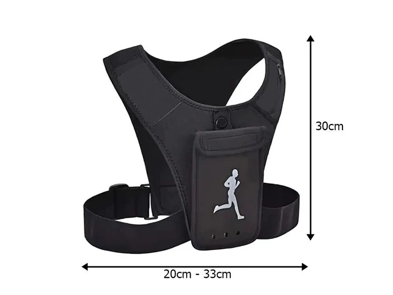 Reflektierende Sicherheits-Laufweste mit Handytasche & Verstellbarem Gurt – Für Jogging, Radfahren & Outdoor