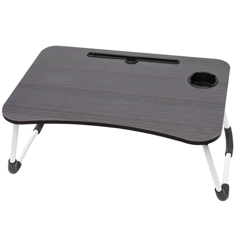 Laptoptisch klappbar 60x40 cm – Notebook Tisch & Betttisch mit Tablet Halterung, faltbares Laptop Tablett für Bett & Sofa