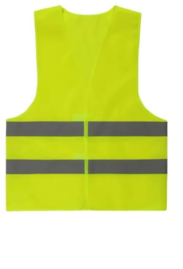 Reflektierende Warnweste Gelb mit Tasche – Sicherheitsweste für Auto, Arbeit & Notfälle