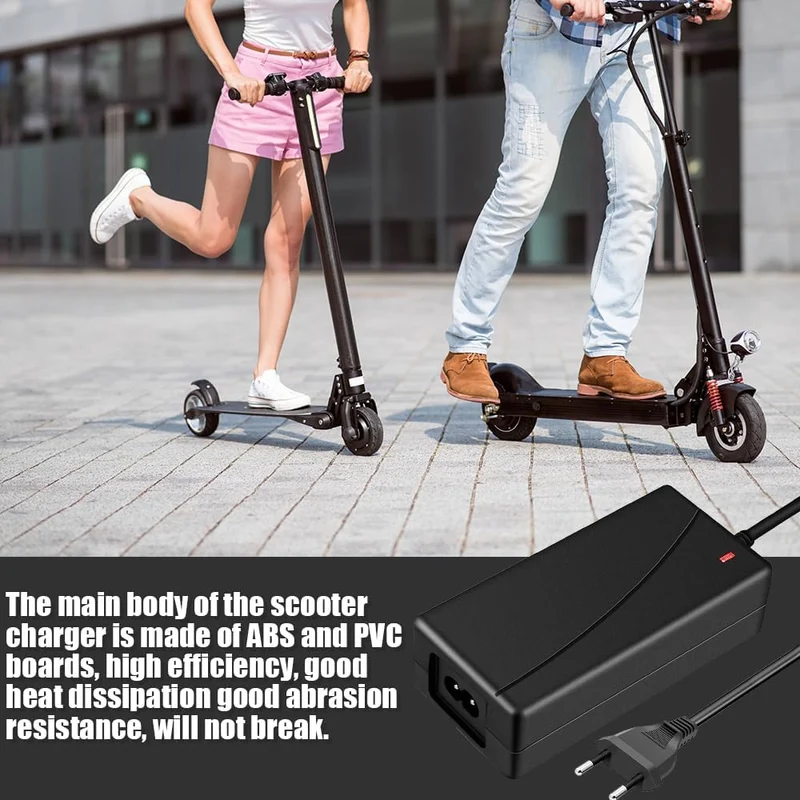 Ladegeräte für Scooter, 42V 2A Hoverboard Ladekabel mit 6 Anschlüssen, E Scooter Ladegerät, Kompatibel mit Ninebot, Xiaomi M365, M365 Pro, Pro2, Mi 3 und Mehr Scooter/Hoverboard/Fahrrad