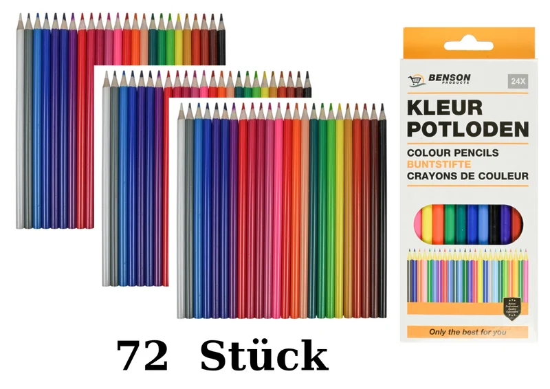 Buntstifte Malstifte Farbstifte Set 24 72 120 Stück für Kinder & Schule 🎨