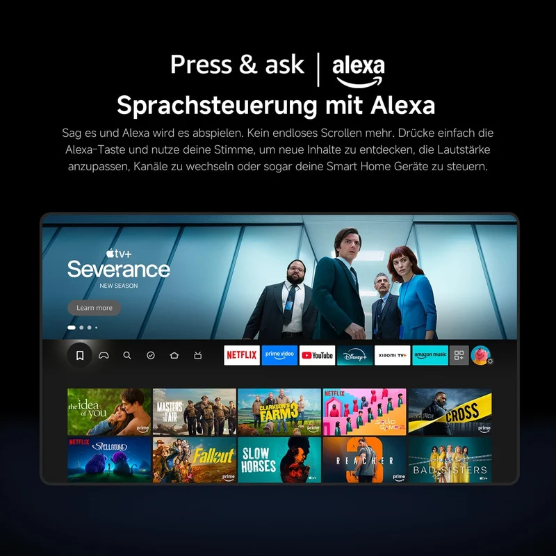 Xiaomi TV F 65 Zoll 4K UHD Smart TV mit Fire TV, HDR10, Alexa Sprachsteuerung, AirPlay, Triple Tuner und Game Boost Modus
