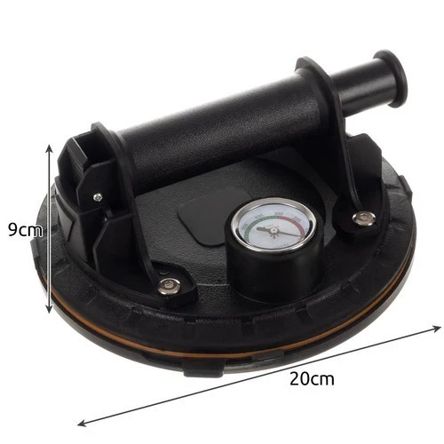 Vakuumsauger 200 kg mit Manometer und Pumpe – Saugheber für Fliesen, Glas, Spiegel und Platten