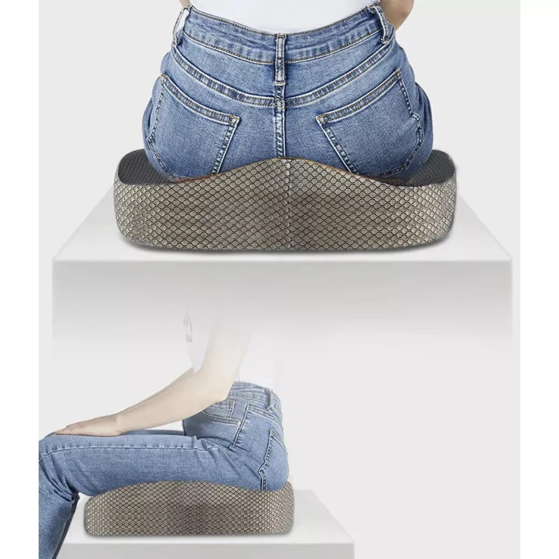 Orthopädisches Sitzkissen aus Memory Schaum – Ergonomisch mit abnehmbarem Bezug