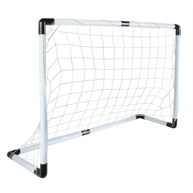 Kinder Fußballtor Set 120x80 cm mit Ball, Netz & Pumpe – Fußball Spielset für Kinder Garten Outdoor Training