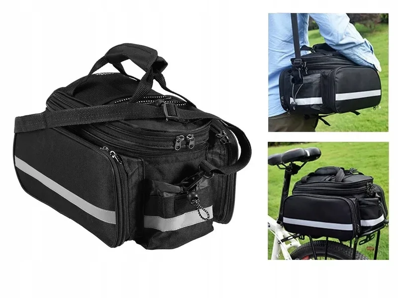 Fahrradtasche Gepäckträger Hinten 30L | Wasserdicht 3 Fächer + Regenschutz