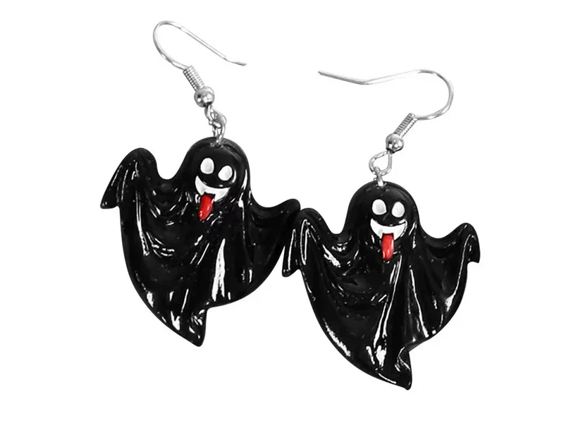 Halloween Ohrringe Geist Kürbis Skelett Bonbon Auge Party Schmuck,2er-Set-1 Paar