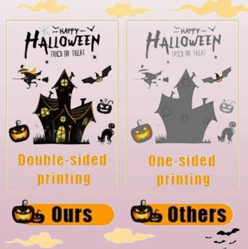 Halloween Fensteraufkleber 160 Sticker 9 Blätter Deko Selbstklebend Wiederverwen