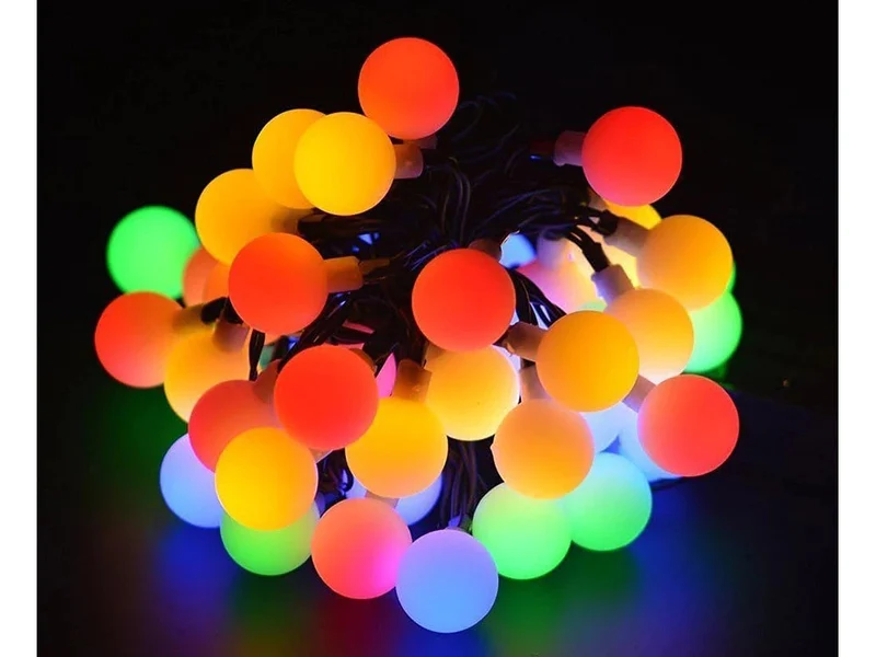 Solar LED Lichterkette Garten 40 LEDs Mehrfarbig Wasserdicht 4,5m mit Solarpanel