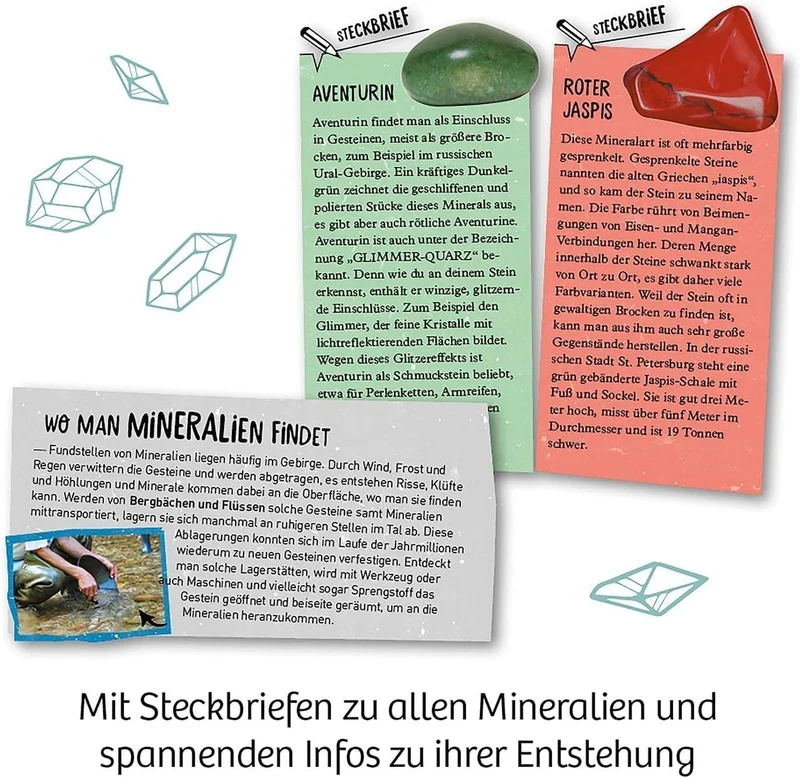 KOSMOS 657901 Mineralien Ausgrabungs-Set Hammer Meißel Geologie Kinder