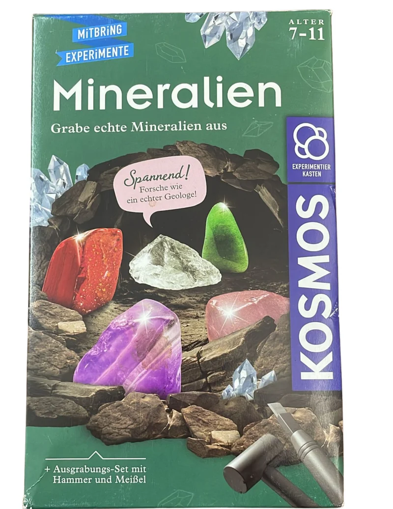 KOSMOS 657901 Mineralien Ausgrabungs-Set Hammer Meißel Geologie Kinder