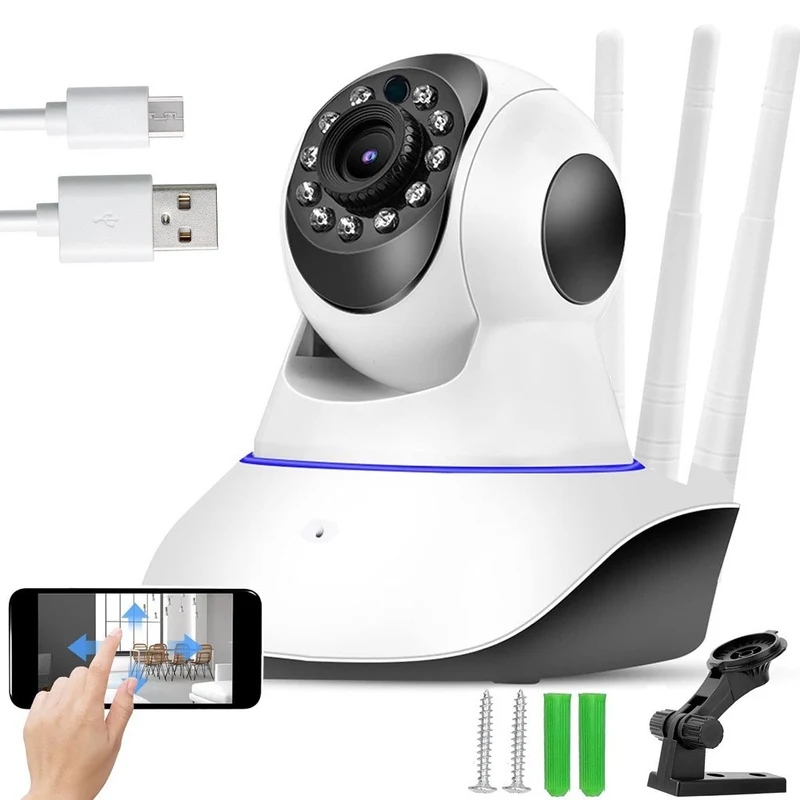 WLAN IP Kamera Innen 📷 Schwenkbar Audio Nachtsicht Bewegungssensor