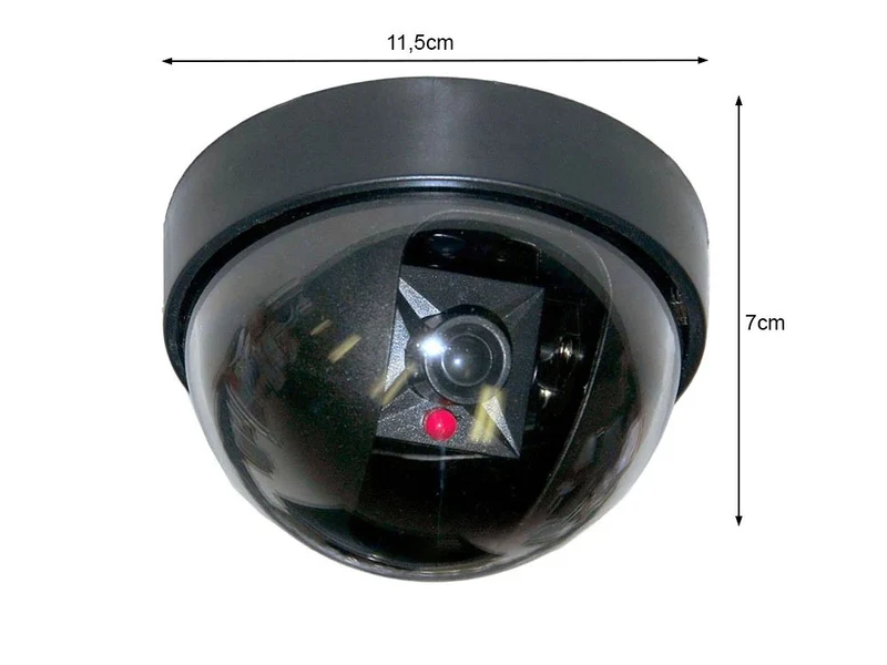 4xDummy Dome Kamera Attrappe mit LED blinkend – Überwachung für Innen & Außen