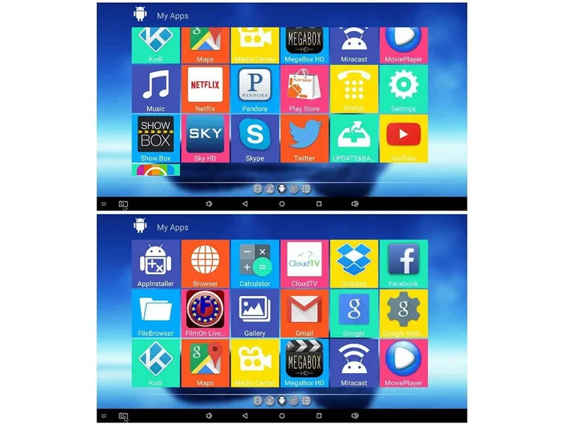 Android 14 TV Box 4K – Smart Media Player mit 2 GB RAM, 16 GB Speicher, WLAN, HDMI, LAN und 4x USB
