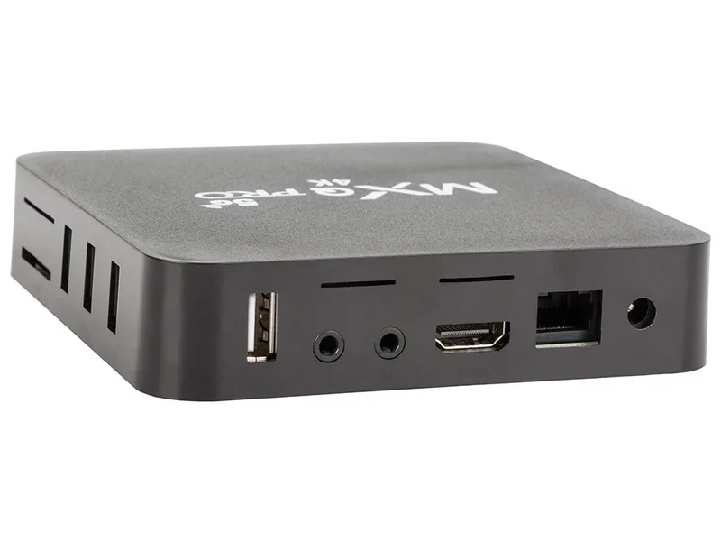 Android 14 TV Box 4K – Smart Media Player mit 2 GB RAM, 16 GB Speicher, WLAN, HDMI, LAN und 4x USB