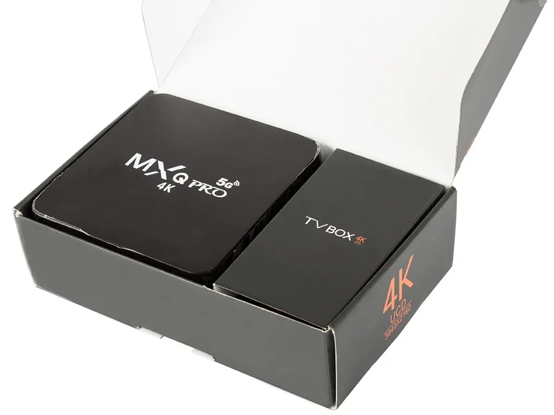 Android 14 TV Box 4K – Smart Media Player mit 2 GB RAM, 16 GB Speicher, WLAN, HDMI, LAN und 4x USB
