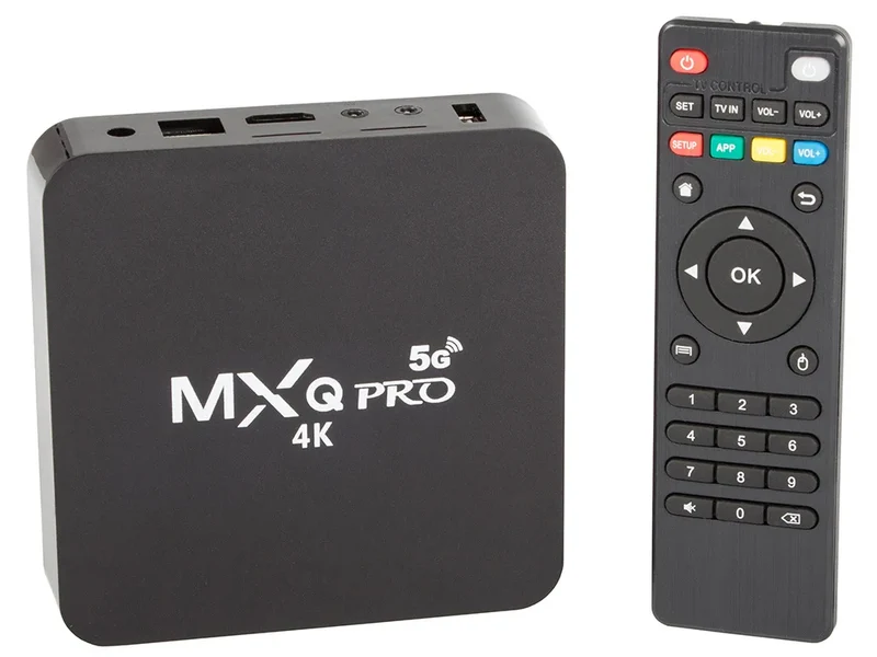 Android 14 TV Box 4K – Smart Media Player mit 2 GB RAM, 16 GB Speicher, WLAN, HDMI, LAN und 4x USB