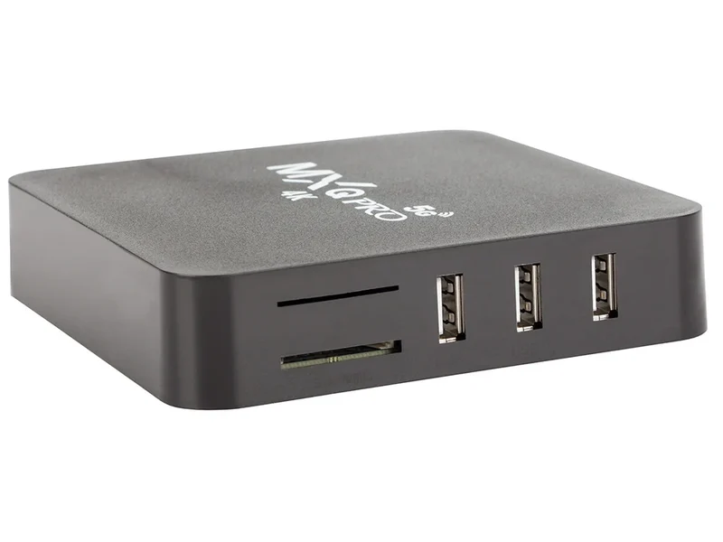 Android 14 TV Box 4K – Smart Media Player mit 2 GB RAM, 16 GB Speicher, WLAN, HDMI, LAN und 4x USB