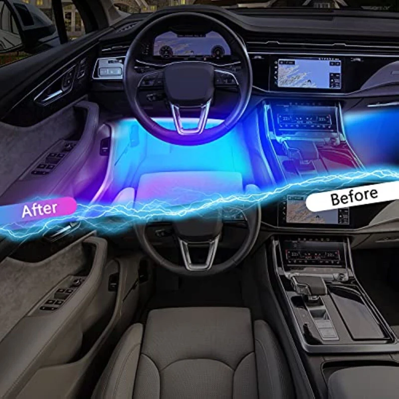 Auto LED Innenraumbeleuchtung RGB App Steuerung 8 Farben Musik Sync