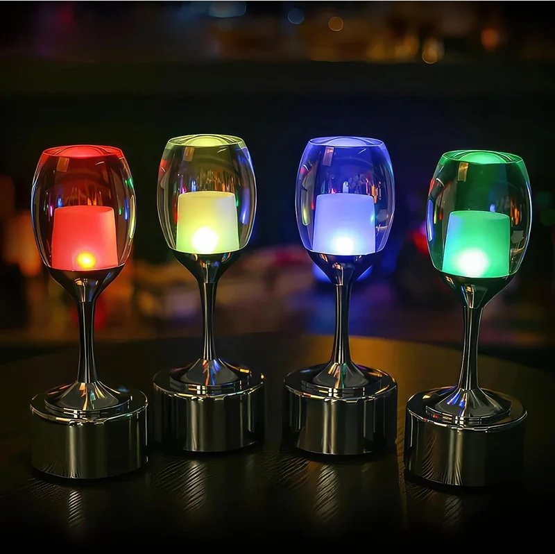 LED Nachttischlampe Kabellos Acryl USB Lade Tischlampe 7 Farben Deko