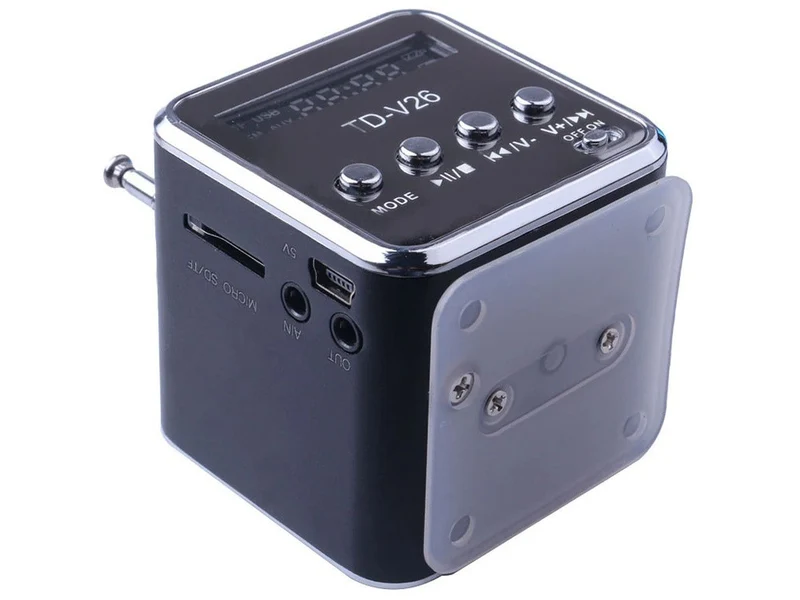 Mini Bluetooth Lautsprecher Tragbarer – FM Radio, USB, AUX, microSD & LED Display (Zufallsfarbe)