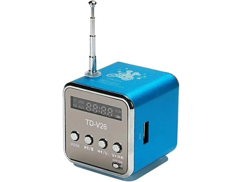 Mini Bluetooth Lautsprecher Tragbarer – FM Radio, USB, AUX, microSD & LED Display (Zufallsfarbe)