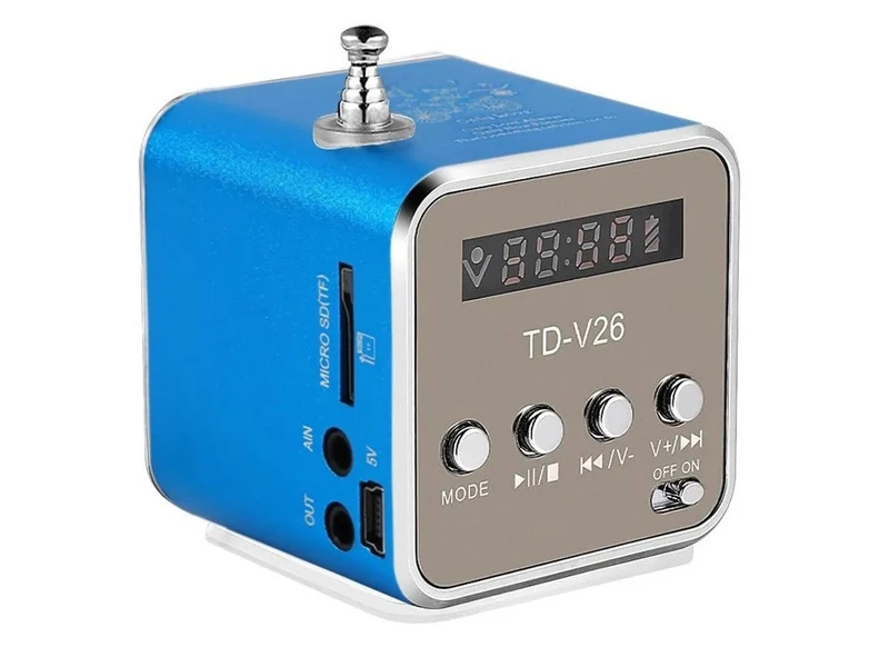 Mini Bluetooth Lautsprecher tragbar mit FM Radio USB AUX microSD