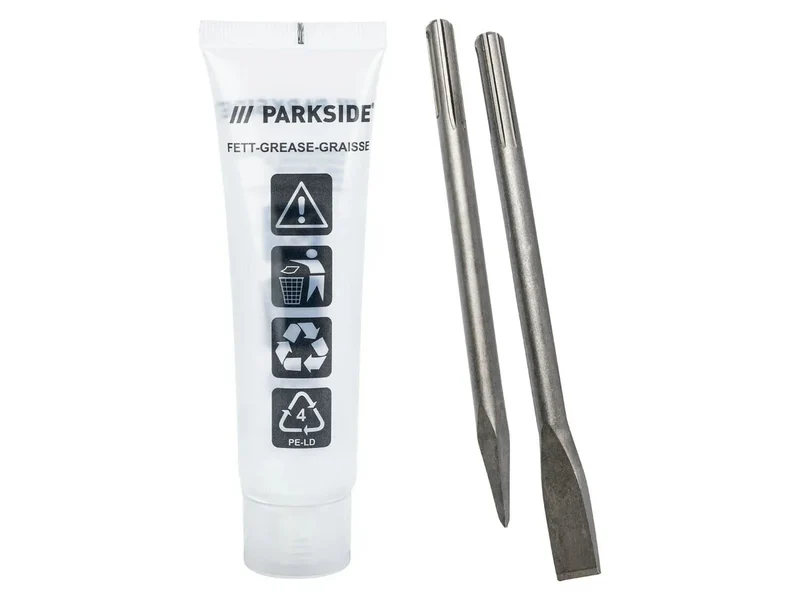 PARKSIDE® Abbruchhammer PAH 1300 B2 – 1300W SDS-Max Meißelhammer mit 15 Joule Schlagkraft – inkl. Koffer, Spitz- & Flachmeißel – Profi Abbruchwerkzeug für Beton, Mauerwerk & Gestein