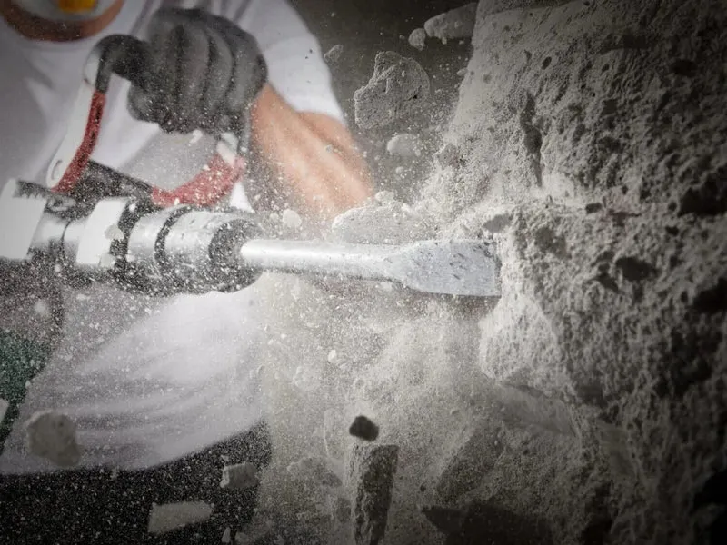 PARKSIDE® Abbruchhammer PAH 1300 B2 – 1300W SDS-Max Meißelhammer mit 15 Joule Schlagkraft – inkl. Koffer, Spitz- & Flachmeißel – Profi Abbruchwerkzeug für Beton, Mauerwerk & Gestein