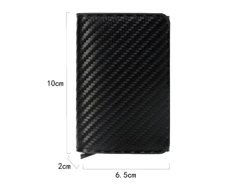 Herren RFID Brieftasche Schwarz – Anti-Diebstahl Kartenetui mit Aluminium & Eco-Leder