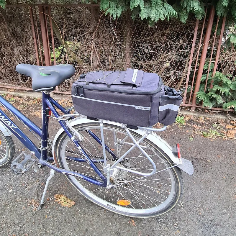 Fahrradtasche für Gepäckträger 9L – Isolierte Kühltasche mit Reflektoren & Schultergurt