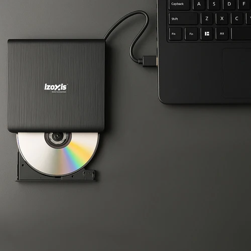 Externes USB CD DVD Laufwerk – Tragbarer Brenner & Player für PC, Laptop & Mac