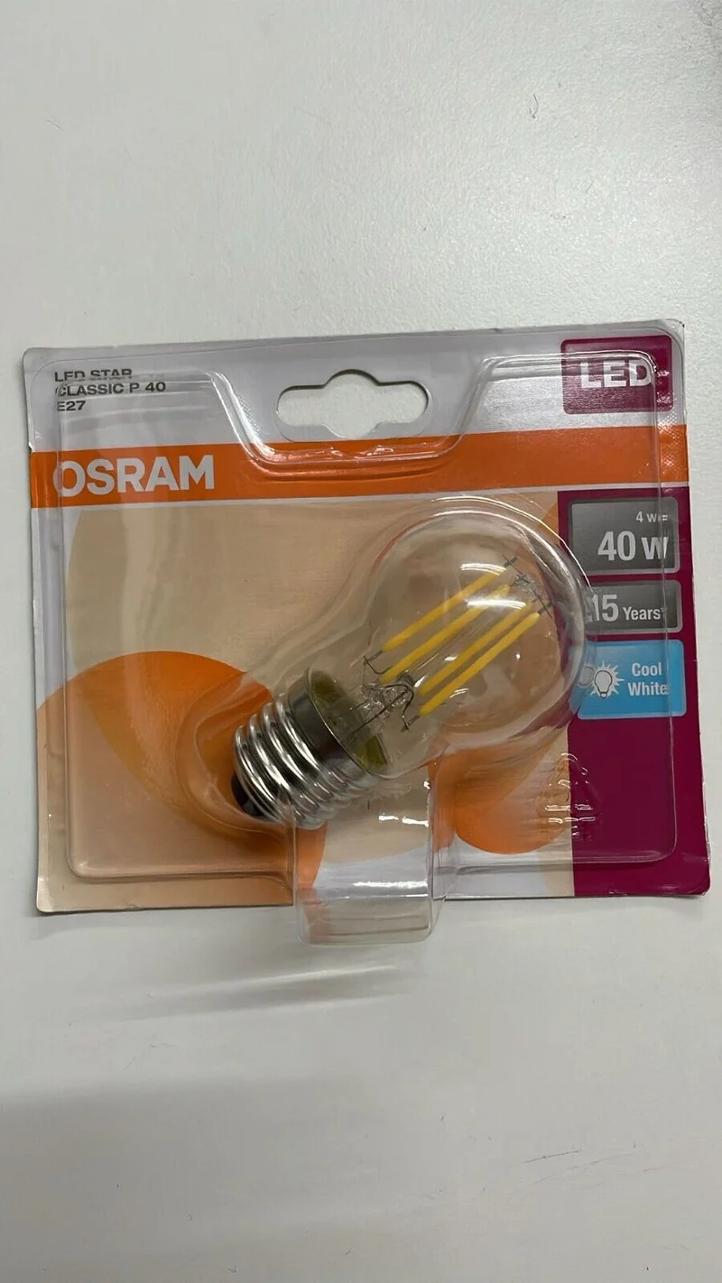 10 x Osram LED Filament Tropfen 4W = 40W E27 klar 470lm cool neutralweiß 4000K