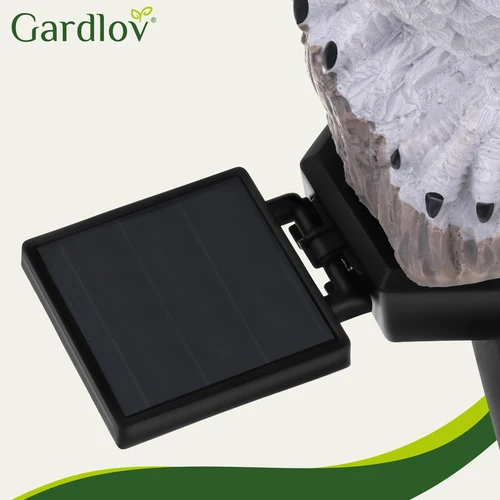LED Solar Gartenstecker Eule warmweiß wetterfest Gartenleuchte Balkon Deko Außenleuchte