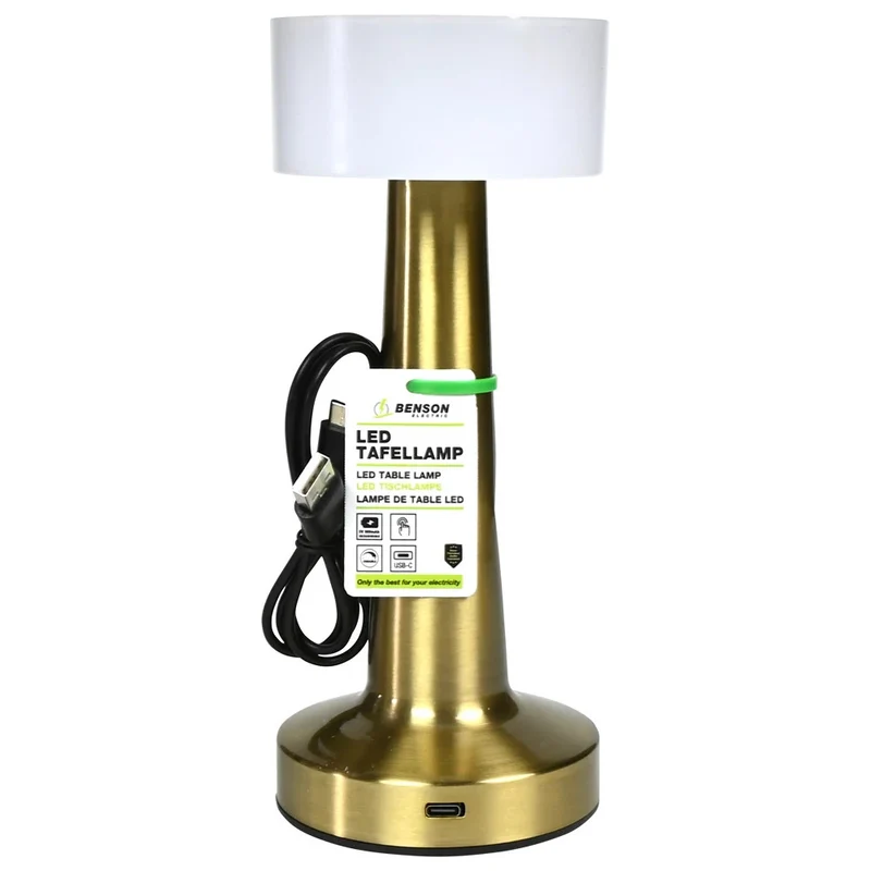 Dimmbar Akku Tischleuchte Touch Tischlampe LED Lampe USB Innen & Außen Kabellos