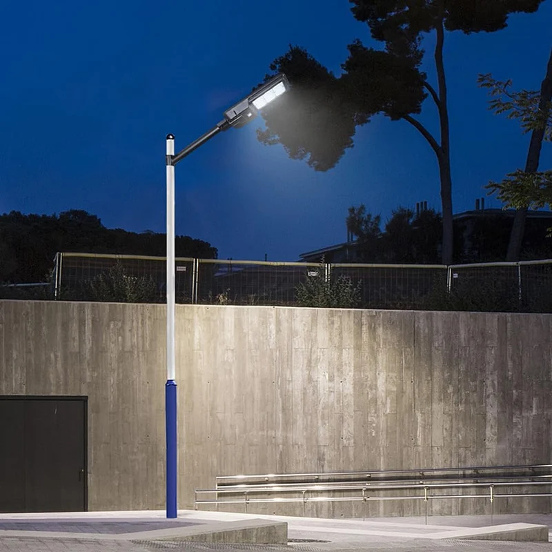 Solar Straßenlampe mit Bewegungsmelder, Fernbedienung und IP67 – LED Außenleuchte 6000K für Hof, Garage und Parkplatz