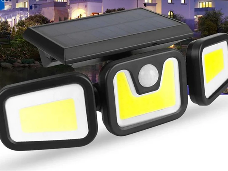 Solar LED Außenlampe 100 LEDs Bewegungsmelder IP67 Fernbedienung