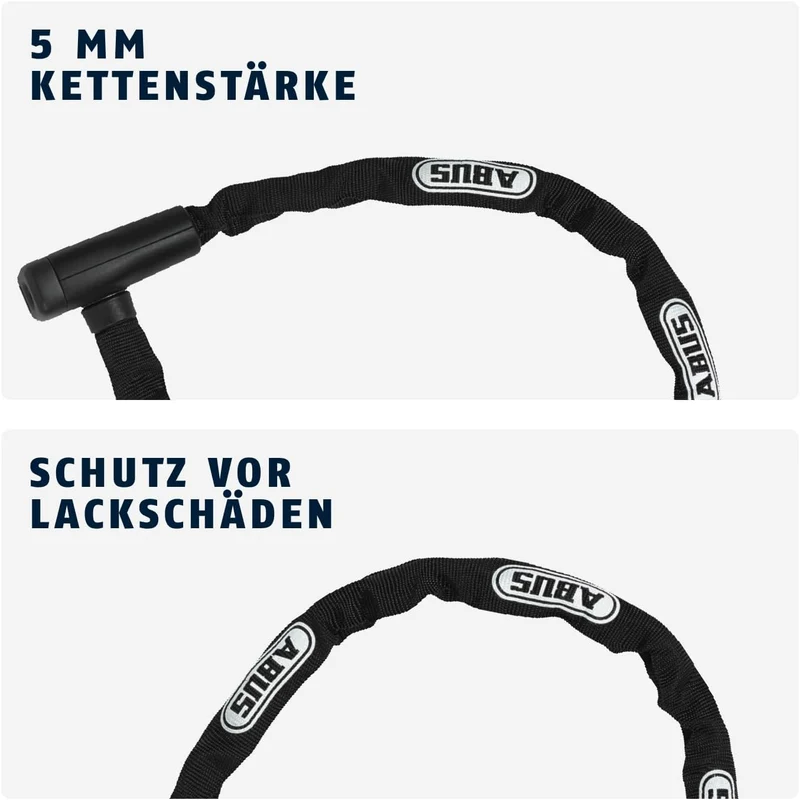 ABUS Fahrradschloss Kettenschloss aus Stahl – Sicherer Schutz für Fahrräder
