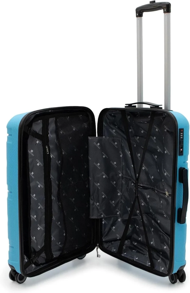 Reisekoffer Set mit 360° Doppelrollen – Cotpoly Trolleykoffer aus kratzfestem Hartschalenmaterial