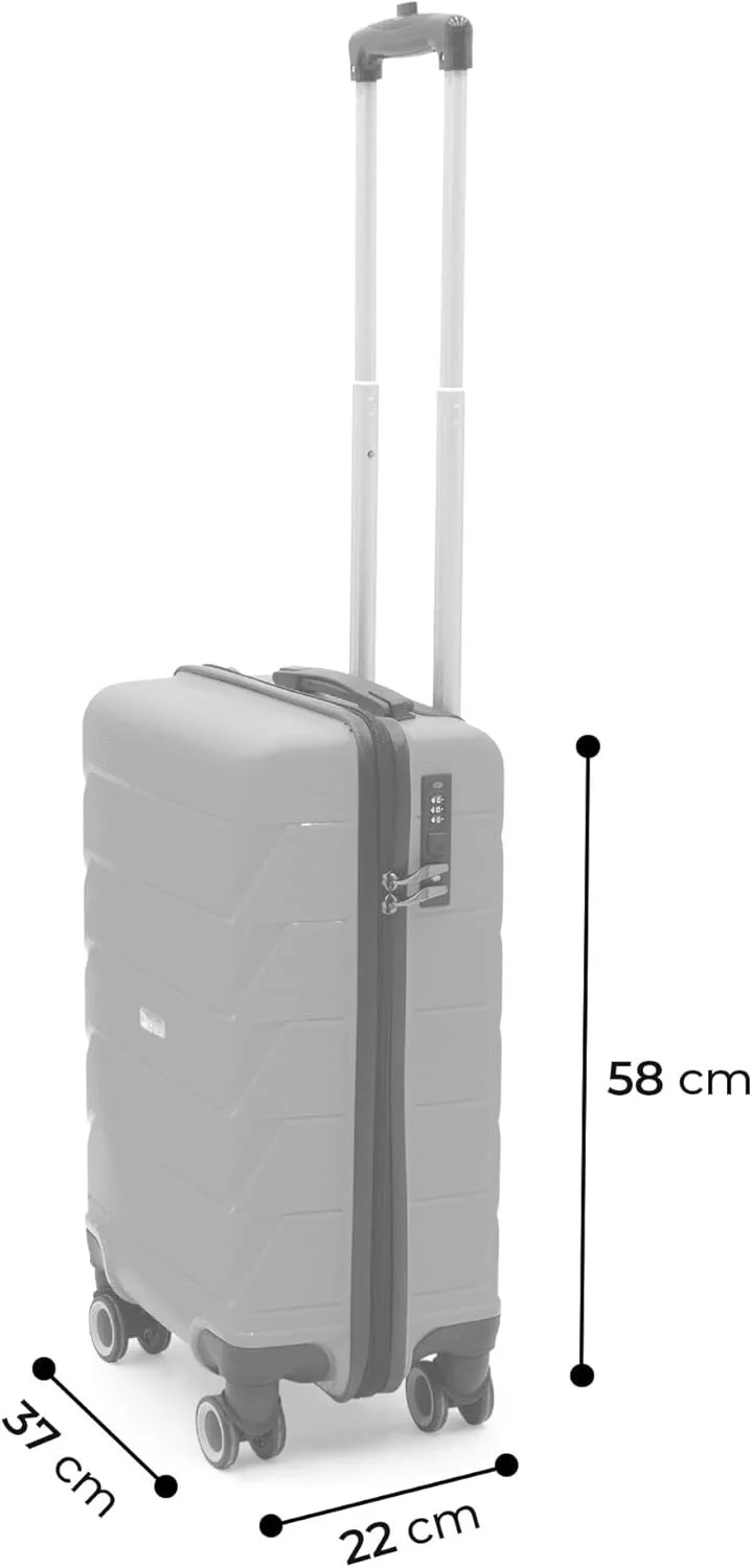 Reisekoffer Set 3tlg Cotpoly – Stoßfest, Polypropylen, Trolley mit Schloss