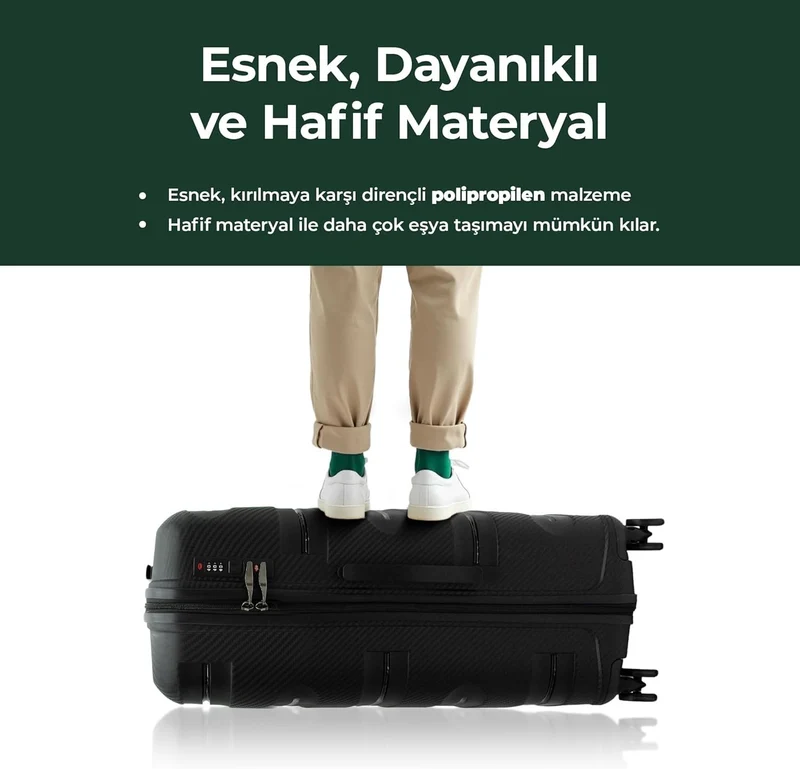 Cotpoly Hartschalenkoffer Set – Stoßfestes Polypropylen Gepäck mit 360° Rollen & Zahlenschloss
