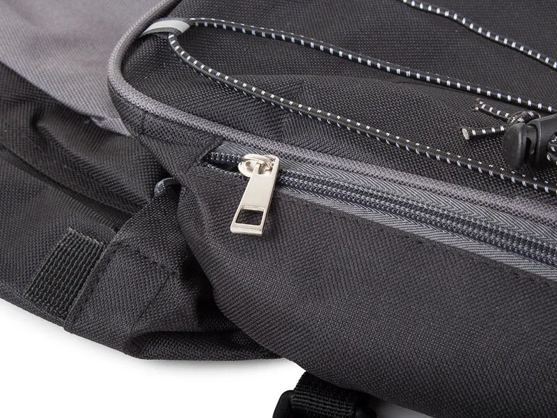 Fahrradtasche Gepäckträger 45L mit Regenschutz – Große Fahrradtasche mit 3 Fächern, Seitentaschen und Reflektoren für Touren & Alltag