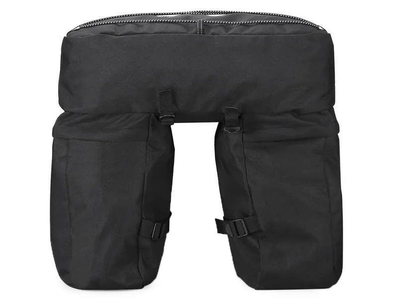 Fahrradtasche Gepäckträger 45L mit Regenschutz – Große Fahrradtasche mit 3 Fächern, Seitentaschen und Reflektoren für Touren & Alltag