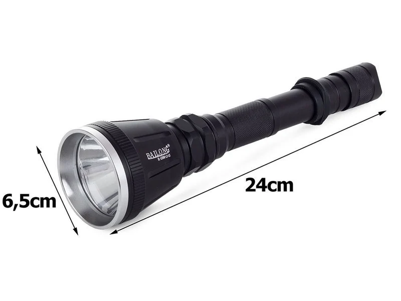 LED Taschenlampe CREE XM-L T6 – Robuste Outdoor Lampe mit Farbfiltern und Halterung
