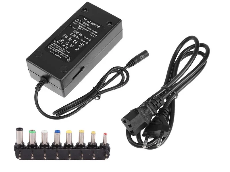 Universal Laptop Ladegerät 96W mit 8 Adaptern – Einstellbares Notebook Netzteil 12V–24V