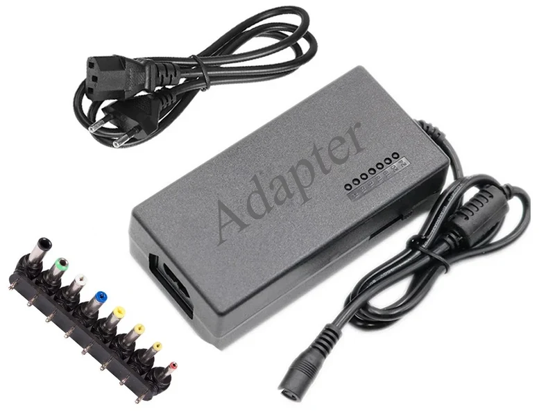 Universal Laptop Ladegerät 96W mit 8 Adaptern – Einstellbares Notebook Netzteil 12V–24V